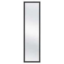 13.5" x 49.5" Framed Door Mirror Black - Room Essentials™: Modern Style, Polystyrene Frame, No Assembly Required
