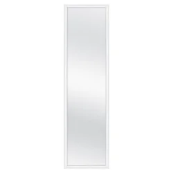 13.5" x 49.5" Framed Door Mirror White - Room Essentials™: Modern Style, Hangs Horizontally/Vertically