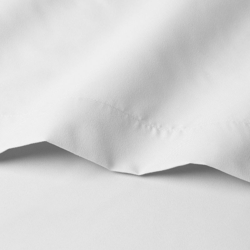 slide 3 of 4, Full Microfiber Sheet Set White - Room Essentials™: Polyester, Peached Finish, OEKO-TEX Certified, Fits 15" Mattress, 1 ct