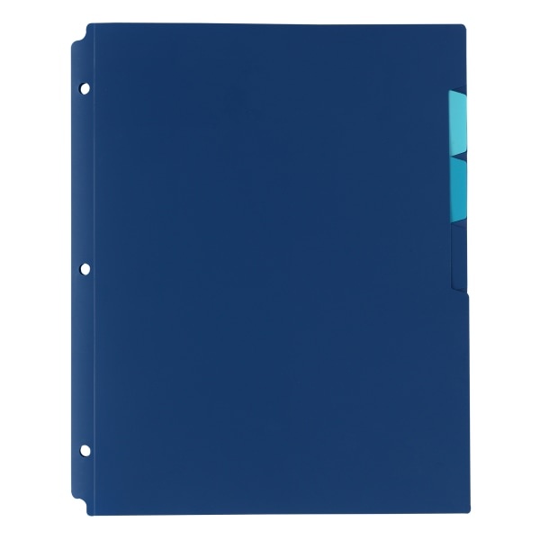 slide 1 of 1, Office Depot Brand 4-Pocket Binder Folder, 8-1/2'' X 11'', 65-Sheet Capacity, Navy, 1 ct