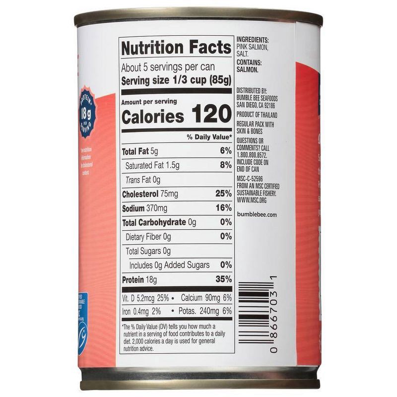 slide 2 of 8, Bumble Bee Premium Wild Pink Salmon 14.75oz, 14.75 oz