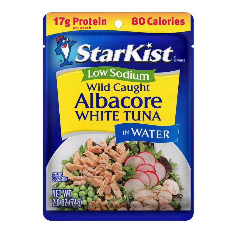 slide 1 of 5, StarKist Low Sodium Albacore White Tuna in Water Pouch - 2.6oz, 2.6 oz