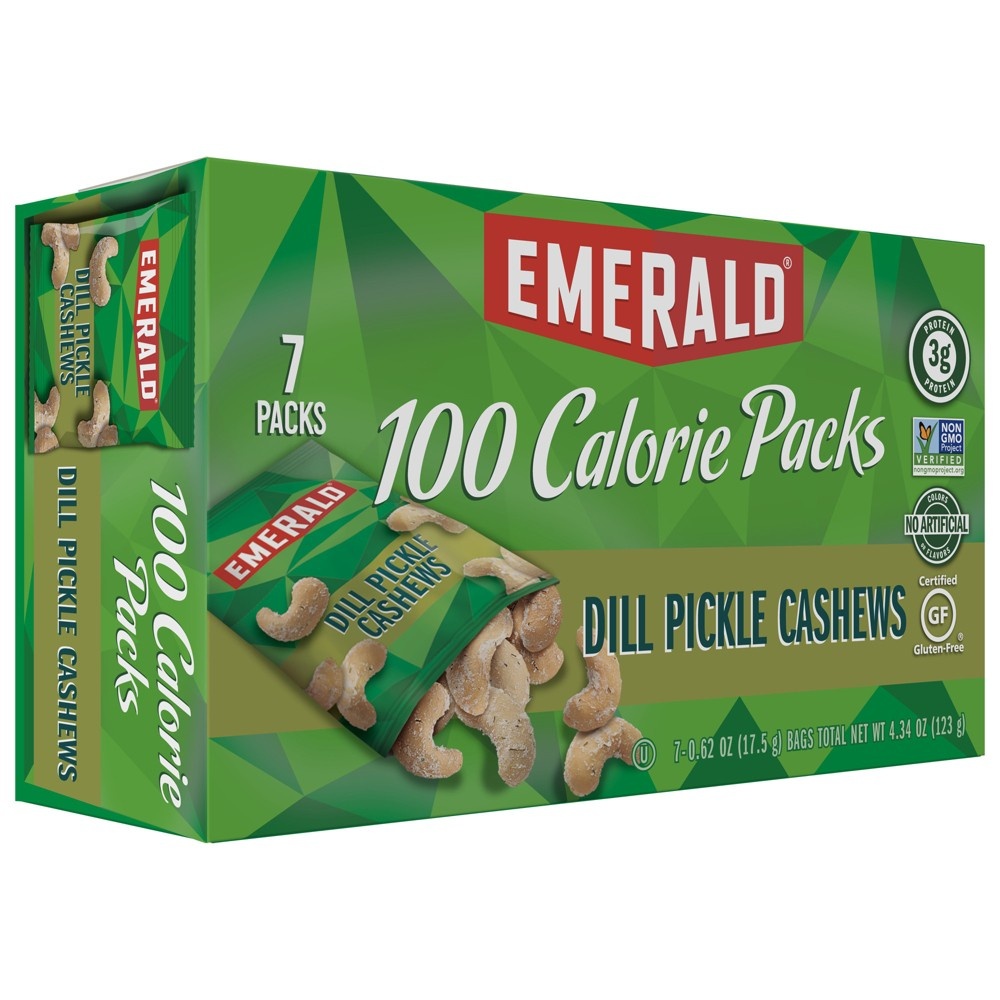 slide 6 of 6, Emerald 100 Cal Dill Pickle Cashews, 4.34 oz