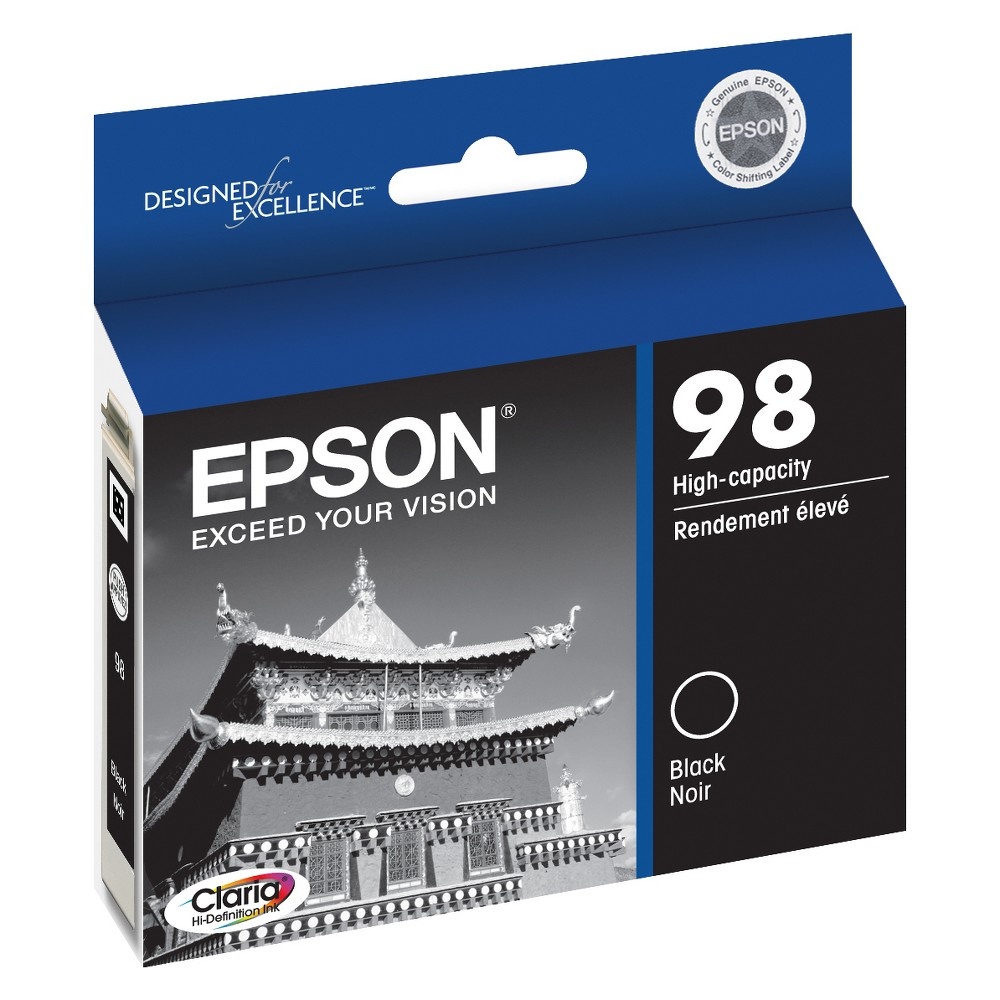 slide 2 of 5, Epson 98 Single Ink Cartridge - Black (T098120-CP), 1 ct