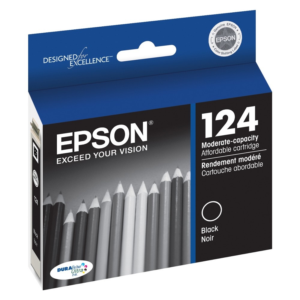 slide 2 of 2, Epson 124 Single Ink Cartridge - Black (T124120-CP), 1 ct