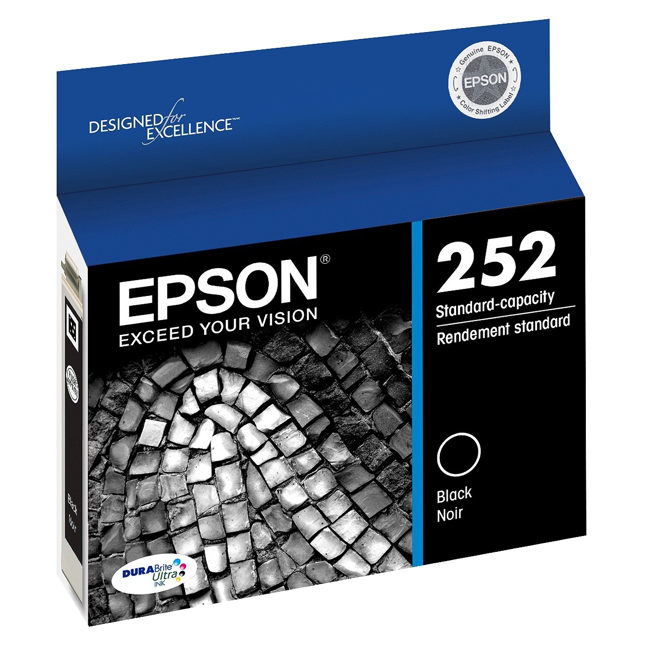 slide 1 of 5, Epson 252 Single Ink Cartridge - Black (T252120-CP), 1 ct