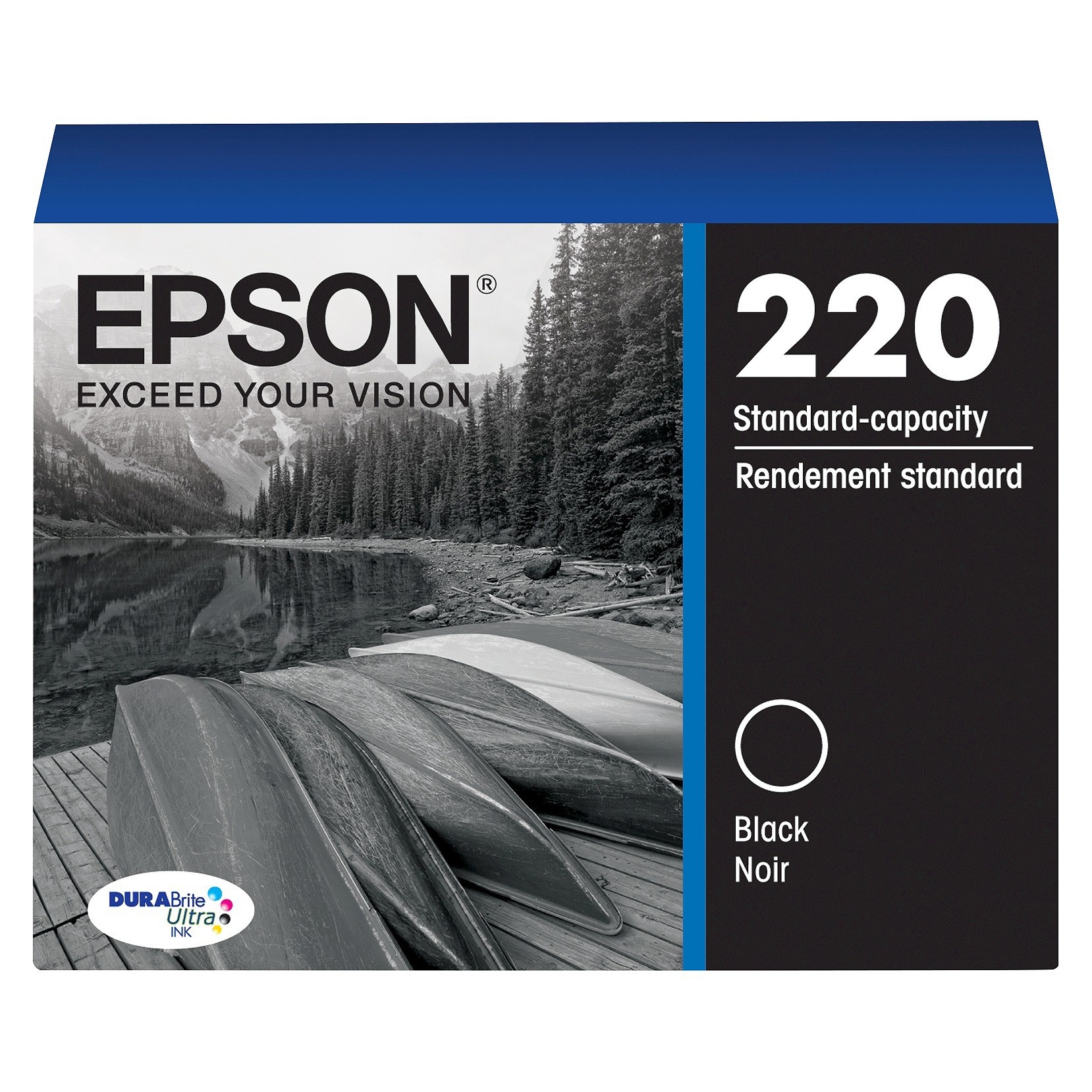 slide 1 of 5, Epson 220 Single Ink Cartridge - Black (T220120-CP), 1 ct