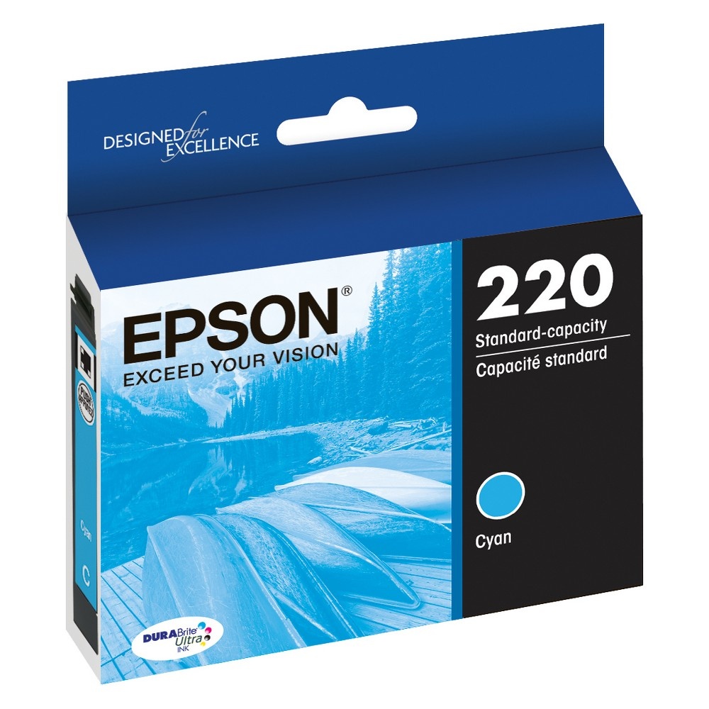 slide 2 of 2, Epson 220 Cyan Ink Cartridge, 1 ct