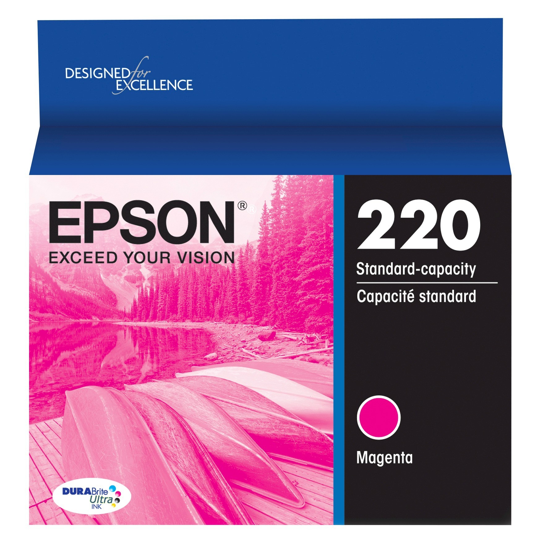 slide 1 of 6, Epson 220 Single Ink Cartridge - Magenta (T220320-CP), 1 ct