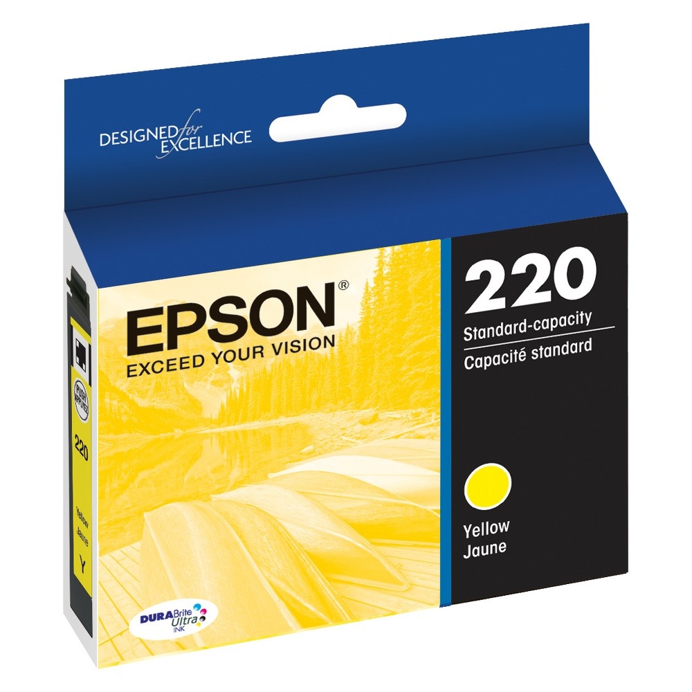 slide 2 of 6, Epson 220 Single Ink Cartridge - Yellow (T220420-CP), 1 ct