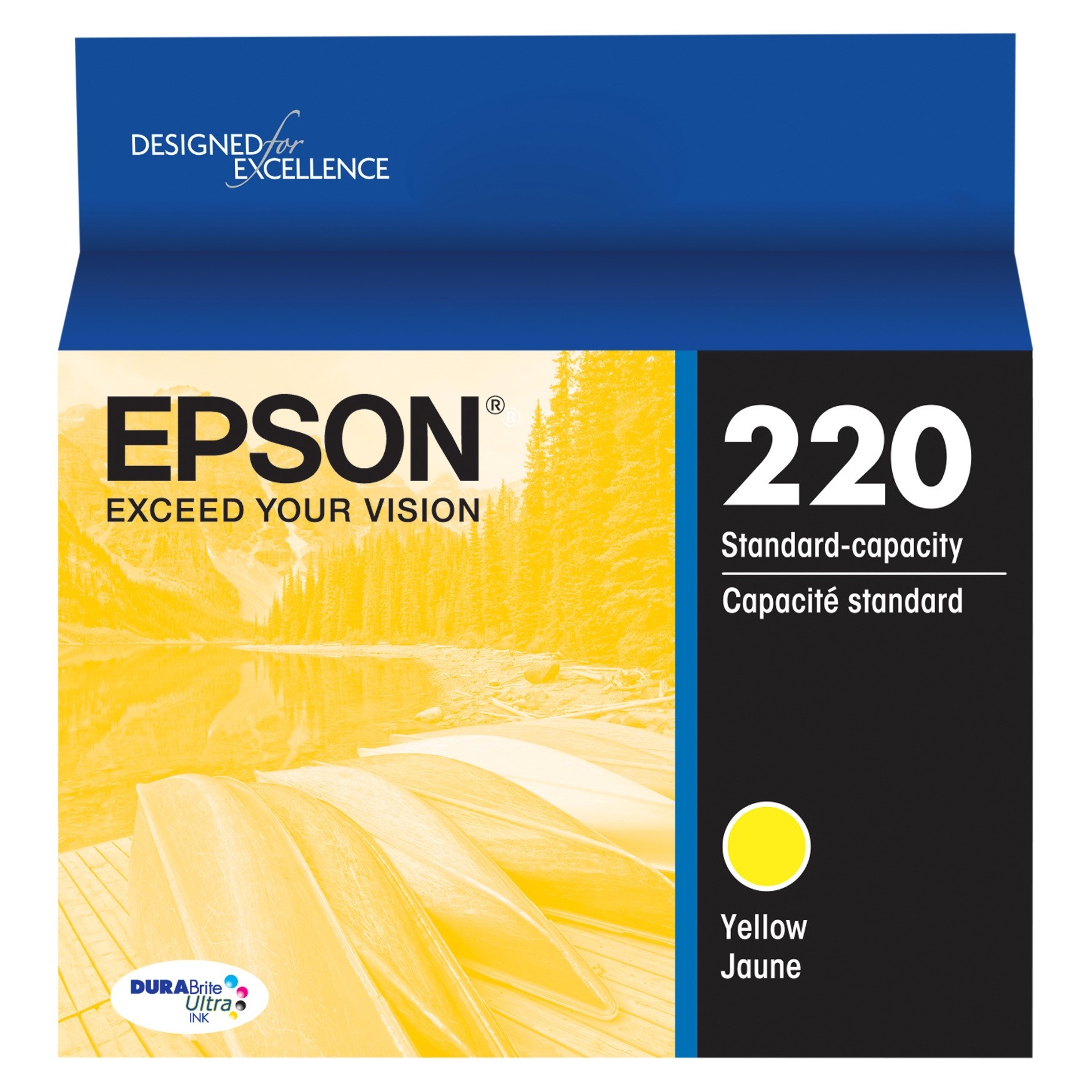 slide 1 of 6, Epson 220 Single Ink Cartridge - Yellow (T220420-CP), 1 ct