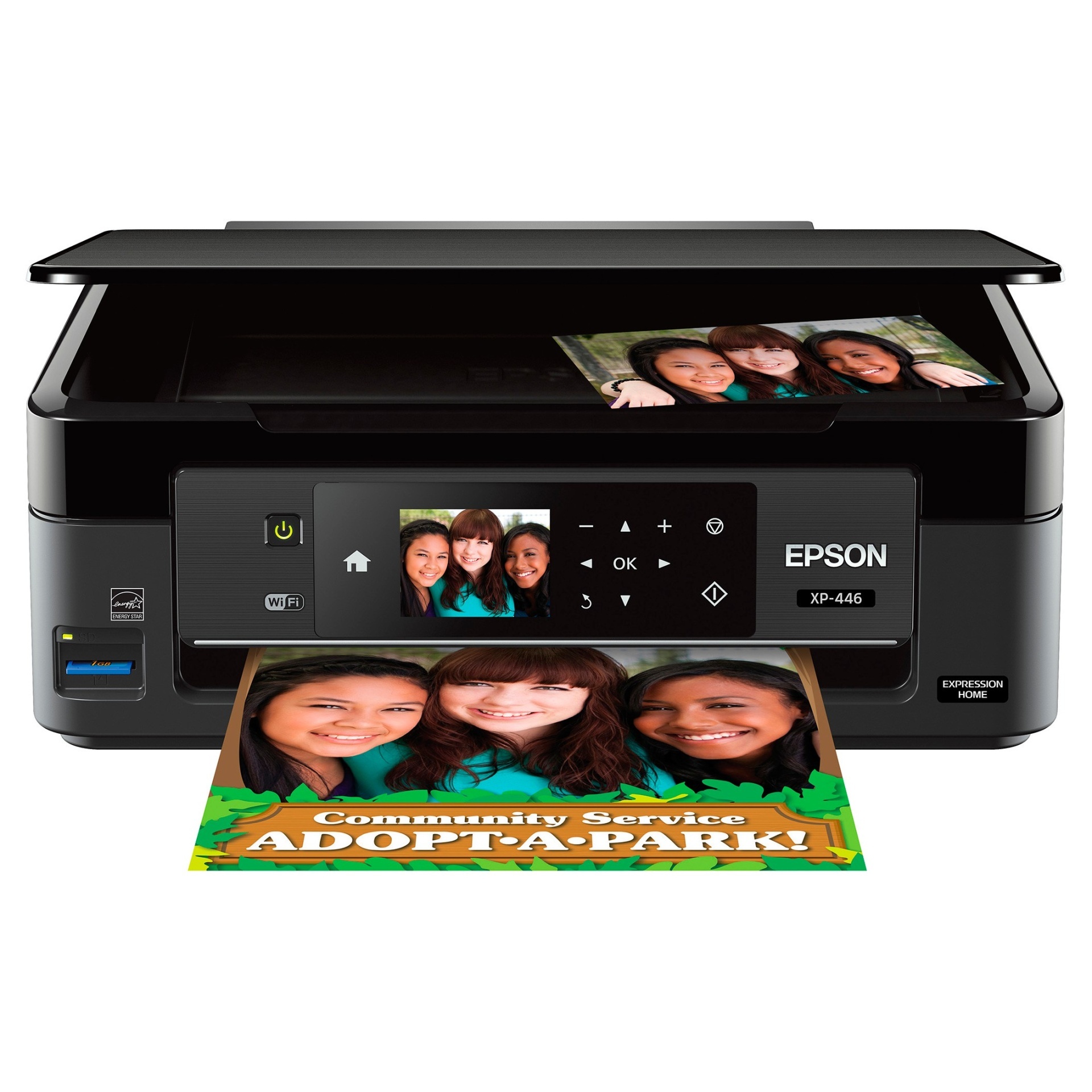 slide 1 of 4, Epson Expression Home XP-446 Wireless Small-In-One Printer, 1 ct