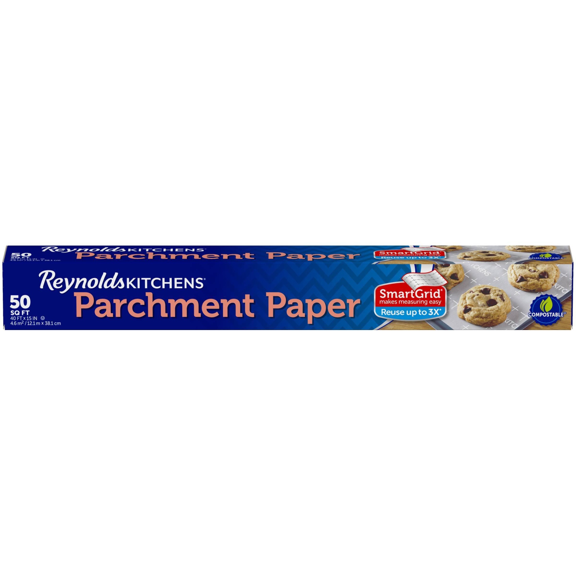 slide 1 of 5, Reynolds Kitchens Non-Stick Parchment Paper, 50 sq ft