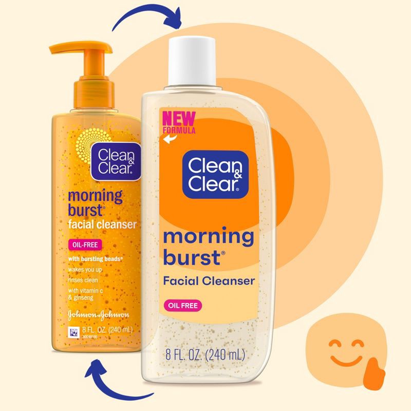 slide 2 of 8, Clean & Clear Morning Burst Oil-Free Facial Cleanser with Brightening Vitamin C for all Skin Types - 8 fl oz, 8 fl oz
