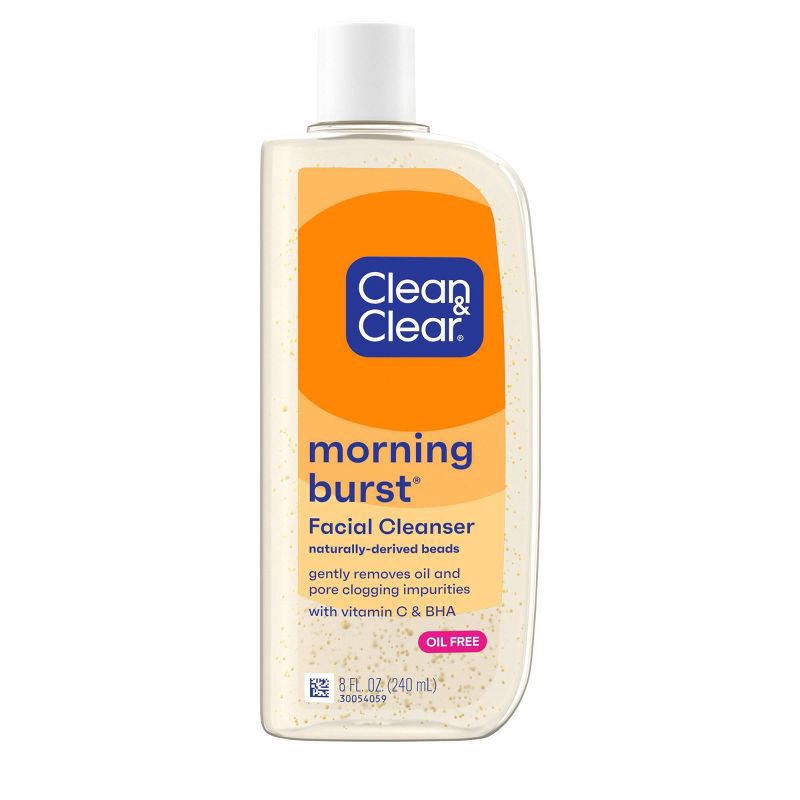 slide 1 of 8, Clean & Clear Morning Burst Oil-Free Facial Cleanser with Brightening Vitamin C for all Skin Types - 8 fl oz, 8 fl oz