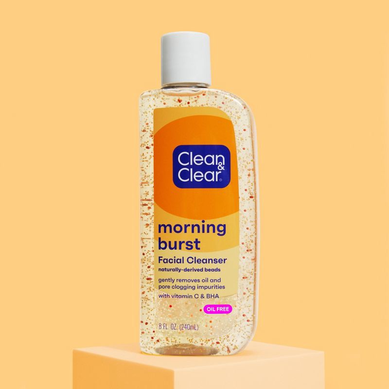 slide 7 of 8, Clean & Clear Morning Burst Oil-Free Facial Cleanser with Brightening Vitamin C for all Skin Types - 8 fl oz, 8 fl oz