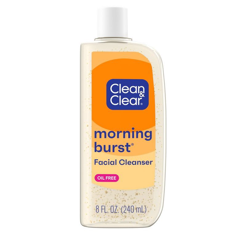 slide 1 of 8, Clean & Clear Morning Burst Oil-Free Facial Cleanser with Brightening Vitamin C for all Skin Types - 8 fl oz, 8 fl oz