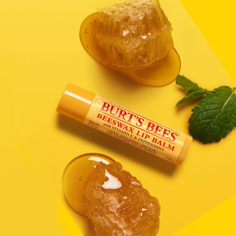 slide 3 of 20, Burt's Bees Lip Balm - Beeswax - 4ct/0.6oz, 4 ct; 0.6 oz