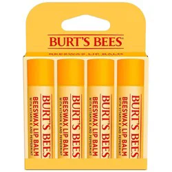Burt&#x27;s Bees Natural Origin Beeswax Lip Balm - 0.6oz/4ct