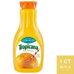 Tropicana Pure Premium No Pulp Low Acid Orange Juice - 52 fl oz