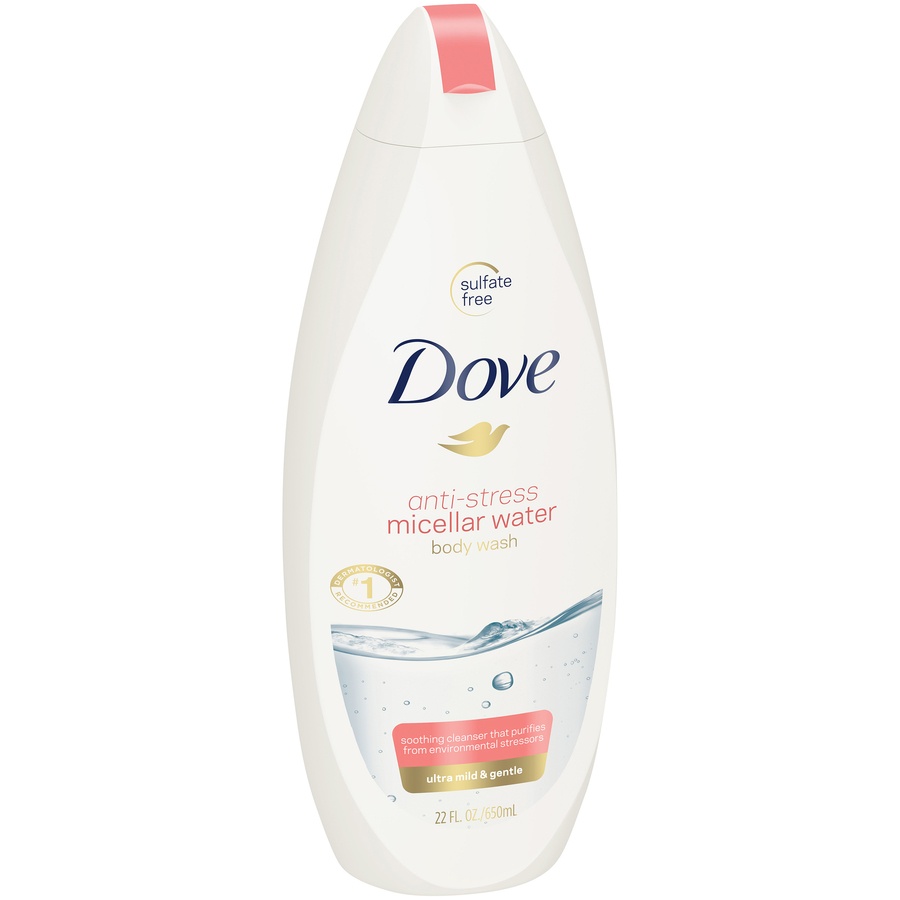 slide 2 of 2, Dove Anti-Stress Micellar Water Body Wash, 22 fl oz