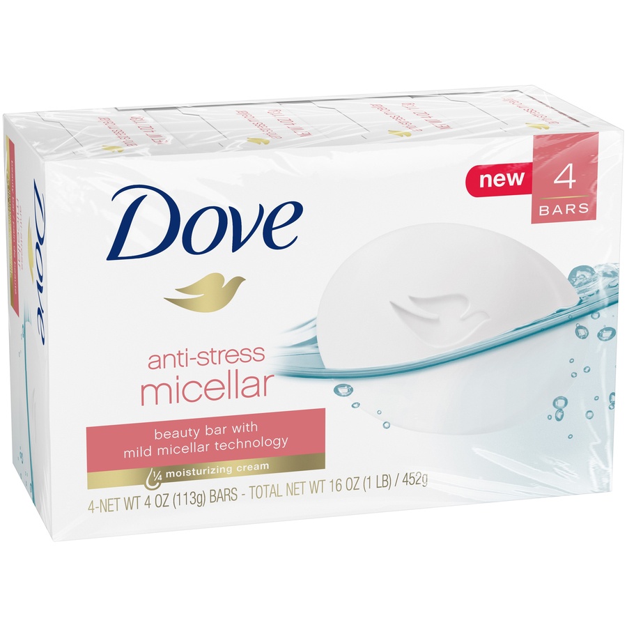 slide 2 of 2, Dove Beauty Bar Micellar Water, 4 ct