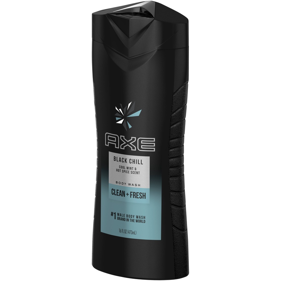 slide 4 of 5, AXE Black Chill Body Wash, 16 oz