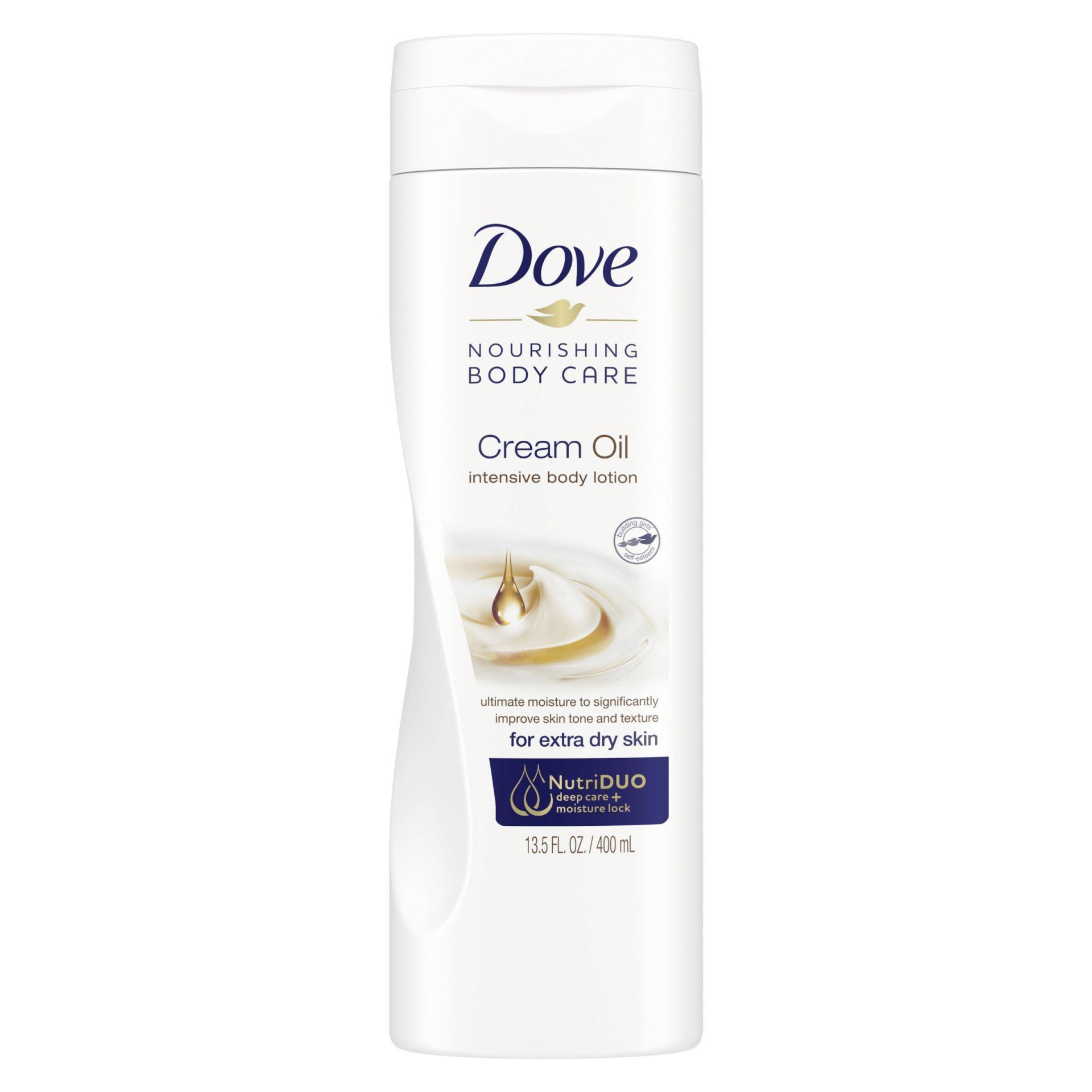 slide 1 of 5, Dove Beauty Dove Cream Oil Intensive Body Lotion, 13.5 oz