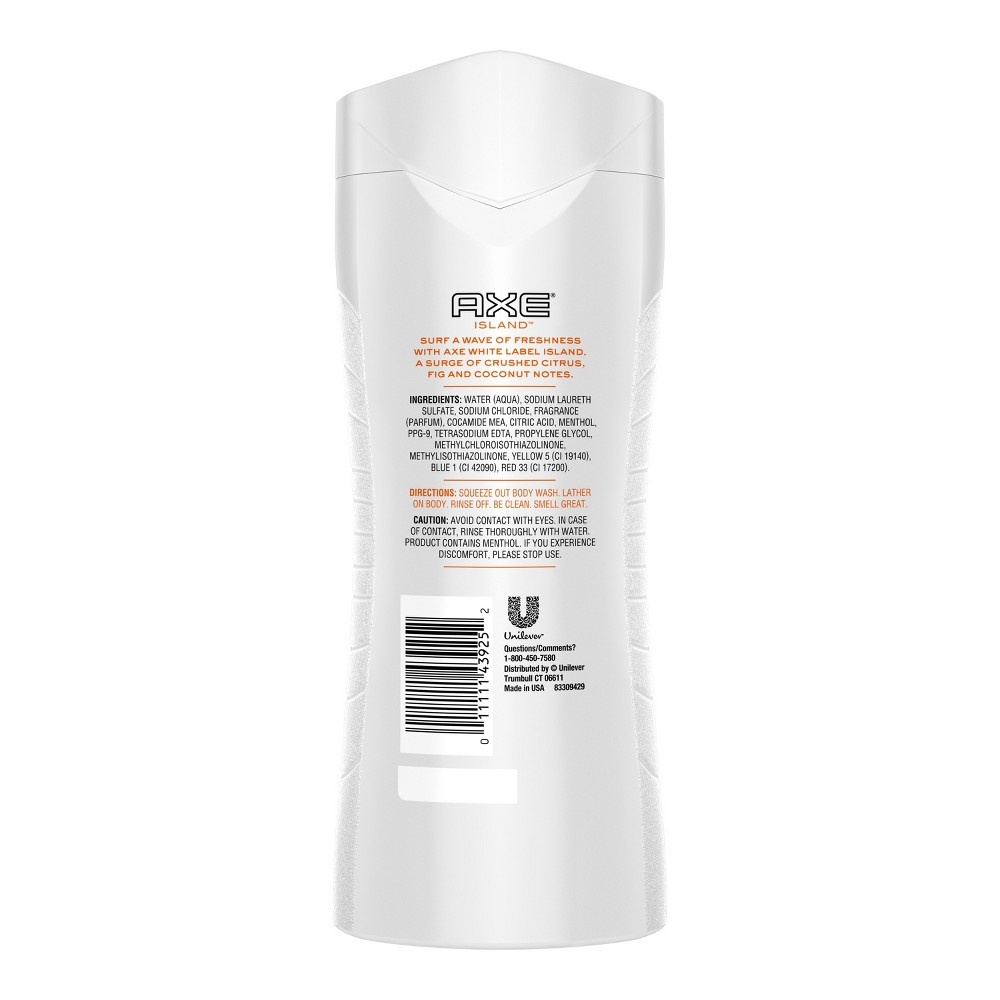 slide 4 of 5, AXE White Label Island Body Wash, 16 oz