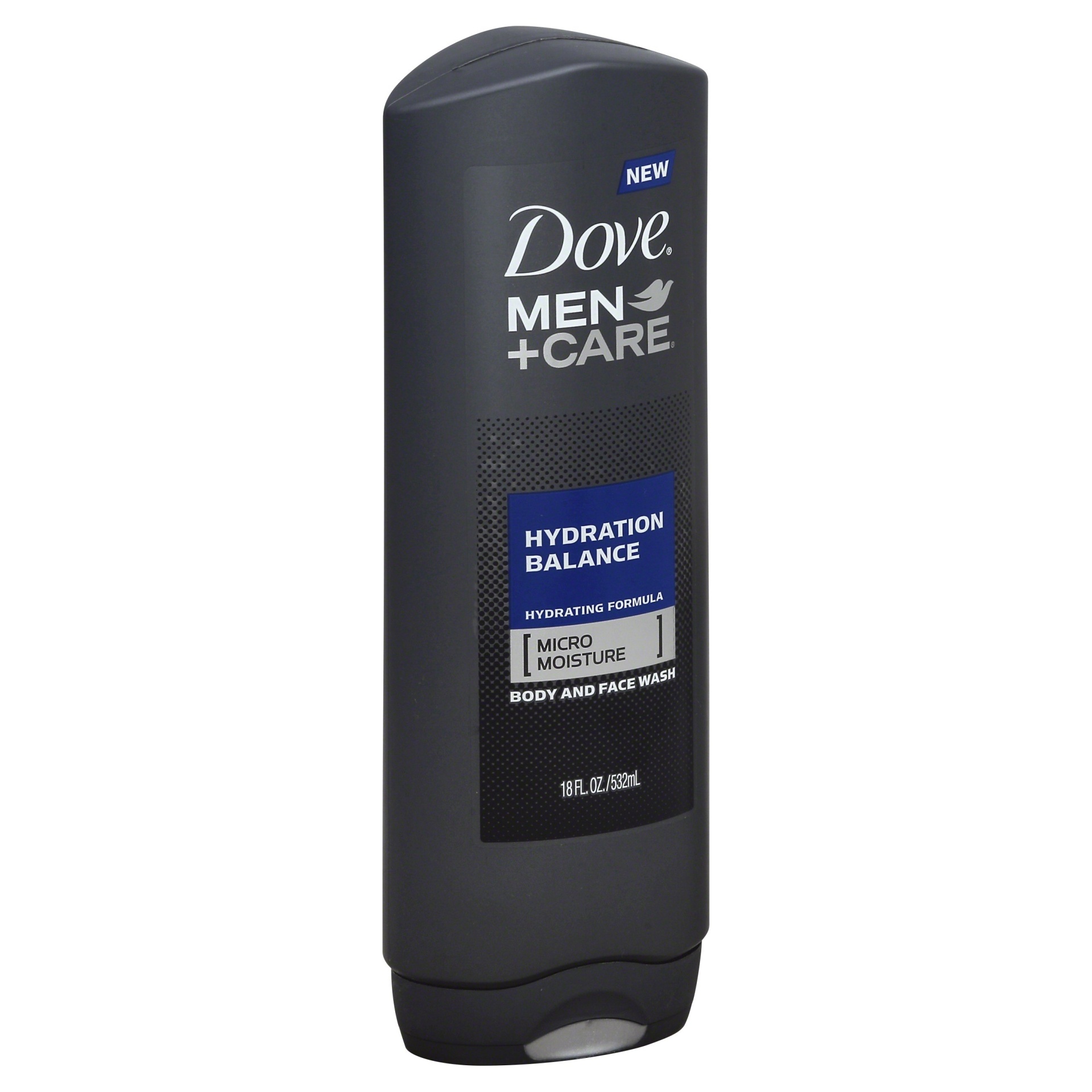 slide 1 of 7, Dove Men+Care Body And Face Wash Hydration Balance, 18 oz