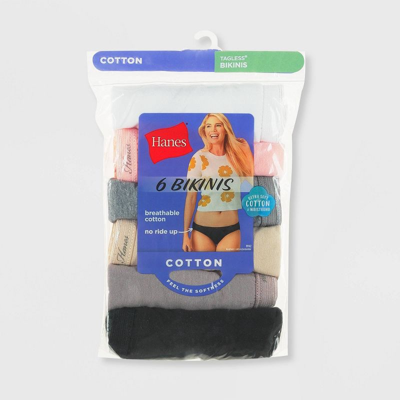Hanes Women's Bikini Underwear Briefs PP42CA 6pk - Colors and