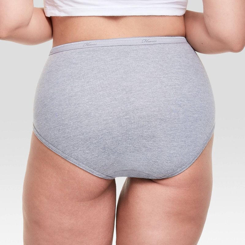 Hanes Women's Core Cotton Briefs Underwear 6pk - White 9
