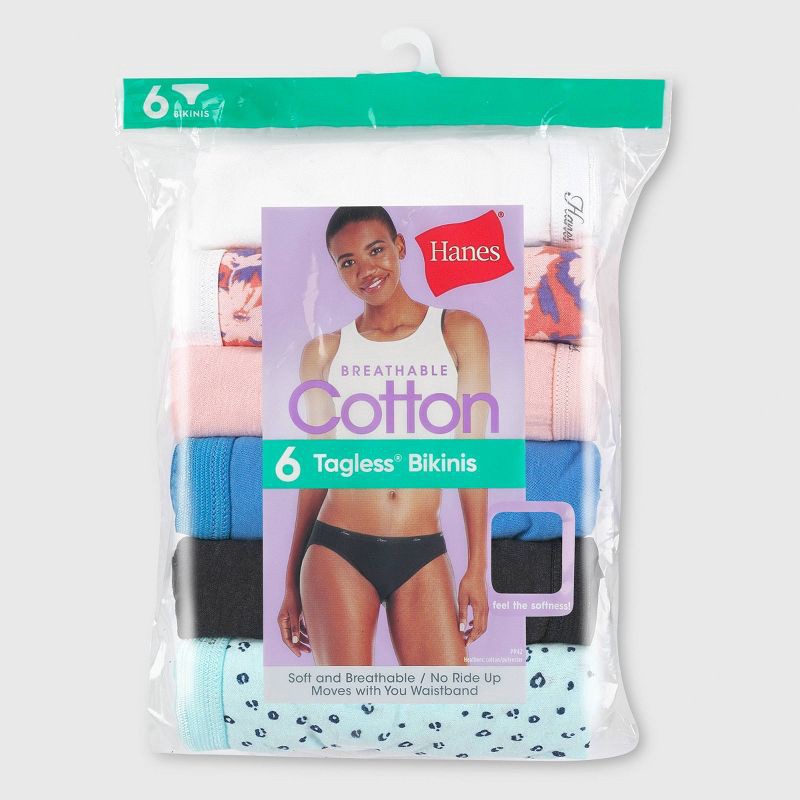Hanes Cool Comfort Women's Cotton Bikini Panties Assorted Colors 6