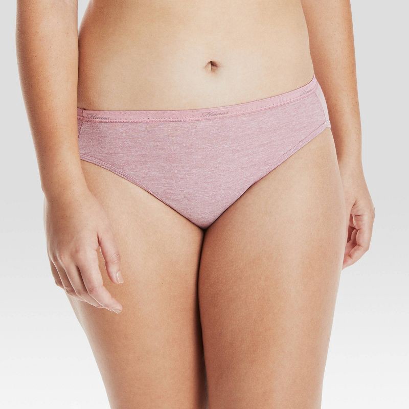 slide 3 of 5, Hanes Women's 6pk Hi-Cut Underwear PP43WB - Blue/Purple/White 10, 6 ct