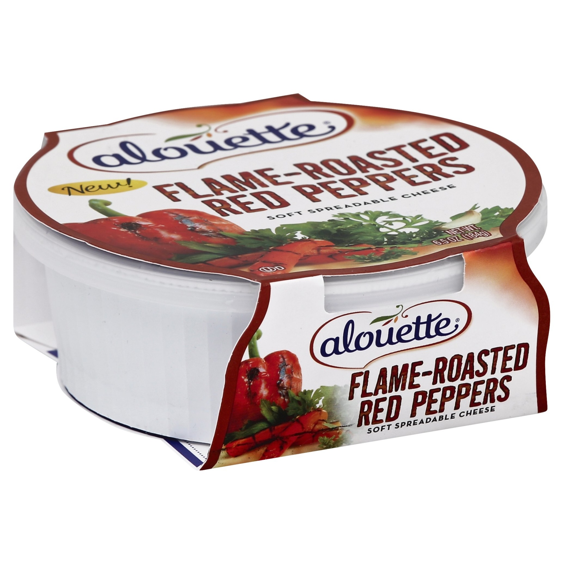 slide 1 of 1, Alouette Flame-Roasted Red Peppers Soft Spreadable Cheese, 6.5 oz