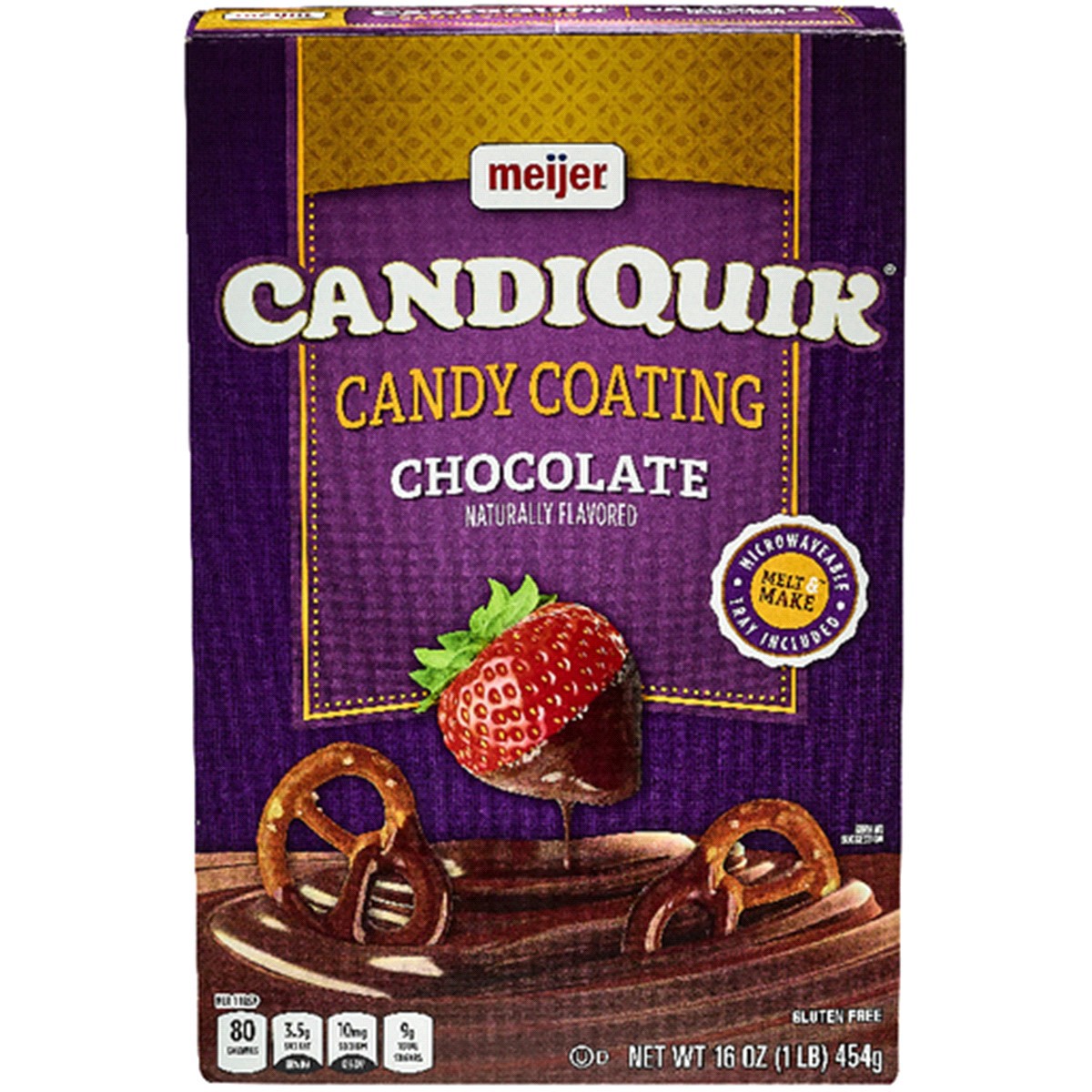 slide 1 of 9, Meijer CandiQuik Chocolate Flavored Coating, 16 oz