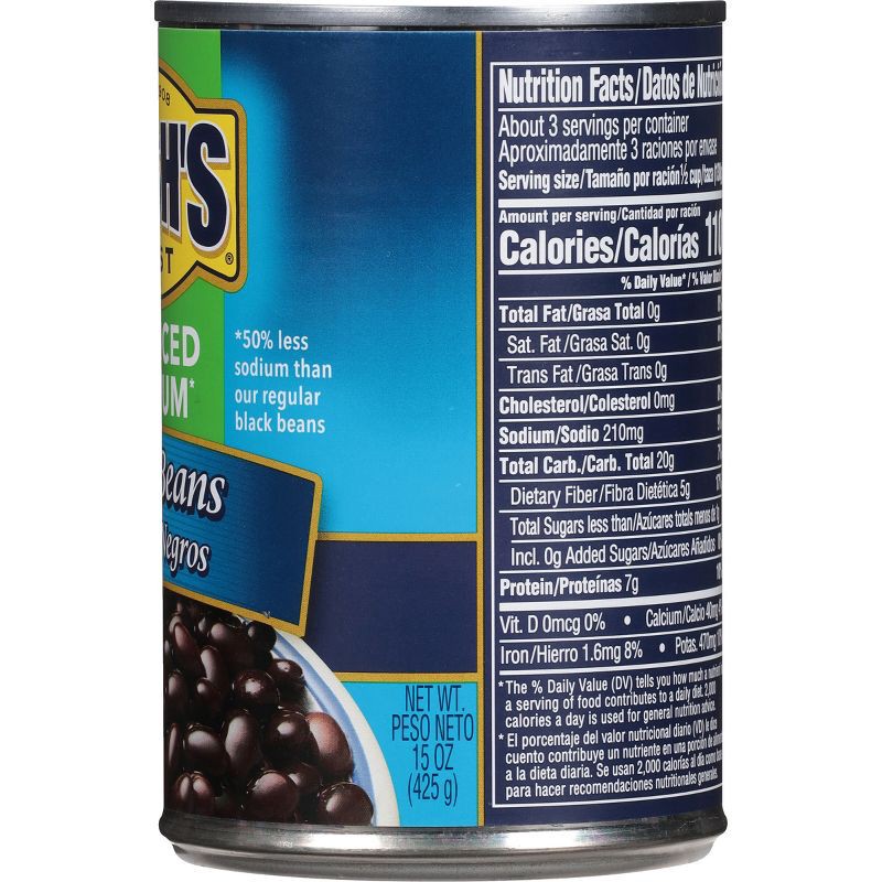 slide 4 of 10, Bush's Reduced Sodium Black Beans - 15oz, 15 oz