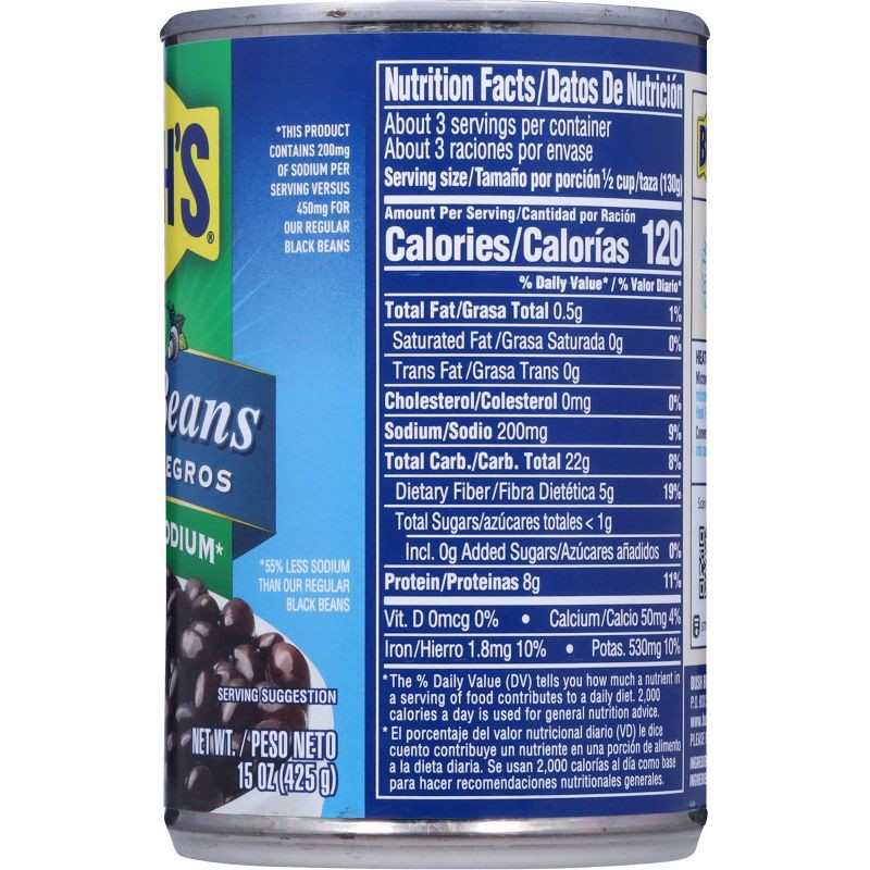 slide 5 of 10, Bush's Reduced Sodium Black Beans - 15oz, 15 oz