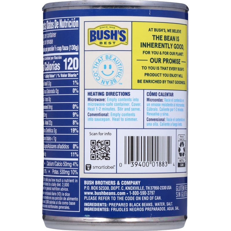 slide 6 of 10, Bush's Reduced Sodium Black Beans - 15oz, 15 oz