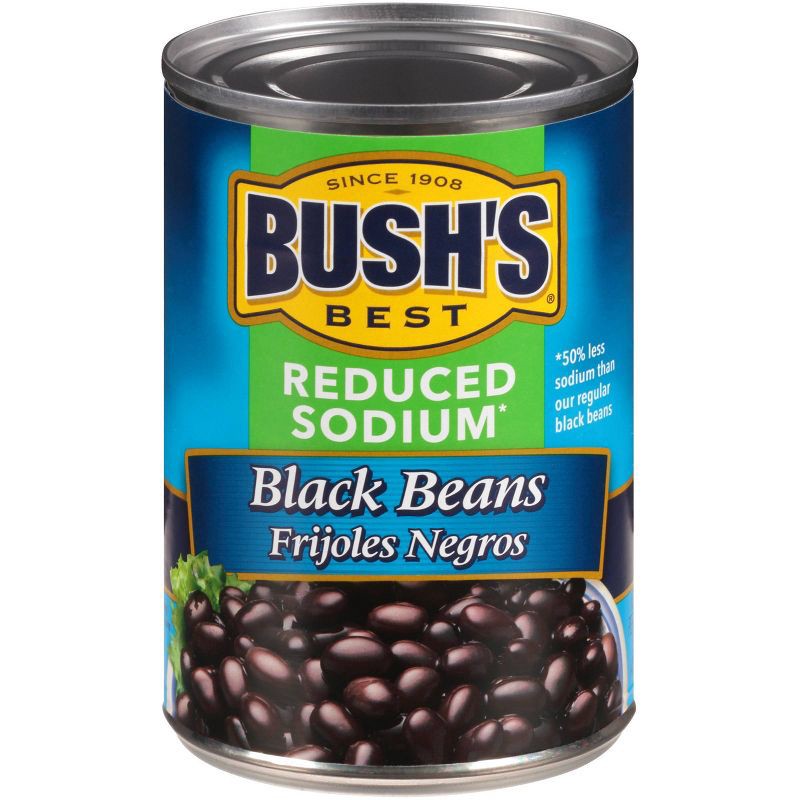 slide 9 of 10, Bush's Reduced Sodium Black Beans - 15oz, 15 oz