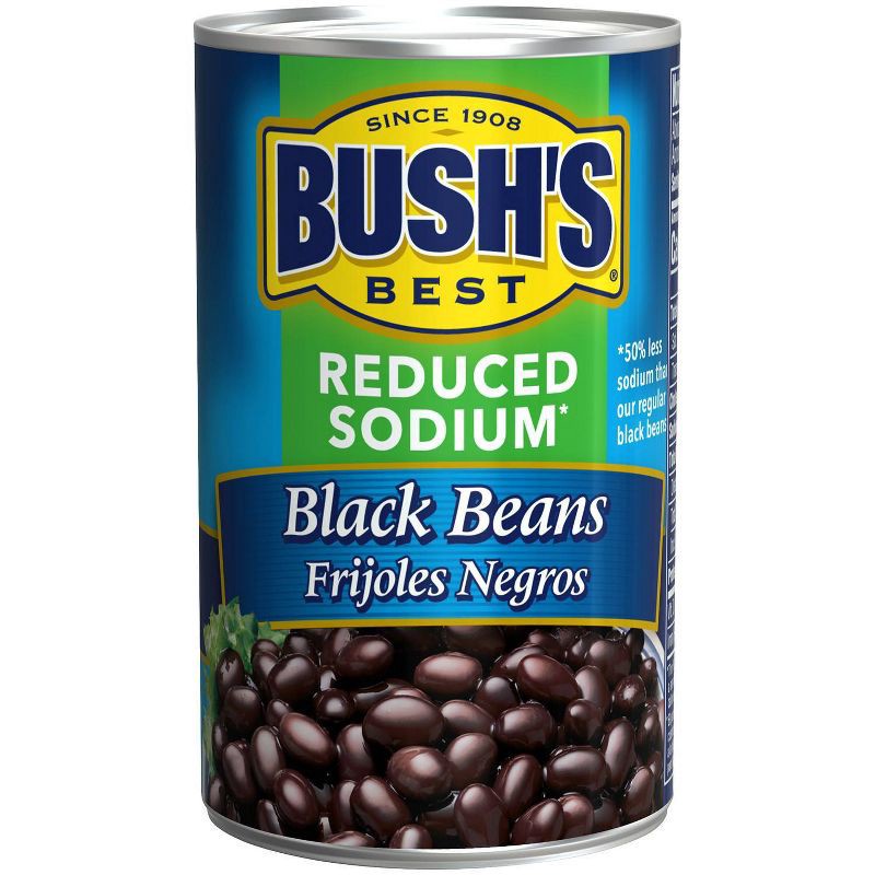 slide 10 of 10, Bush's Reduced Sodium Black Beans - 15oz, 15 oz