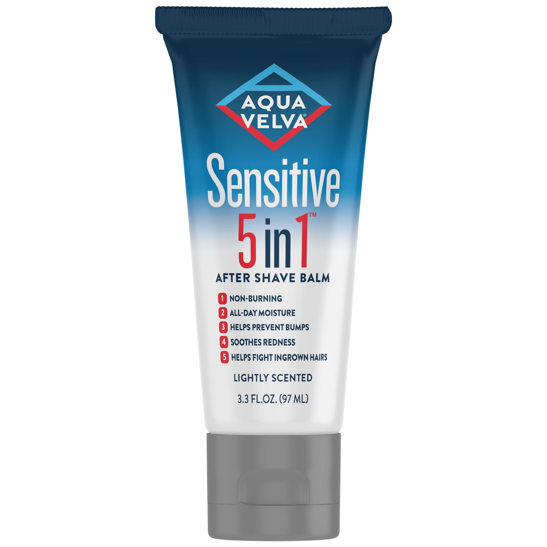 slide 1 of 1, Aqua Velva Sensitive 5-In-1 After Shave Balm, 3.3 fl oz