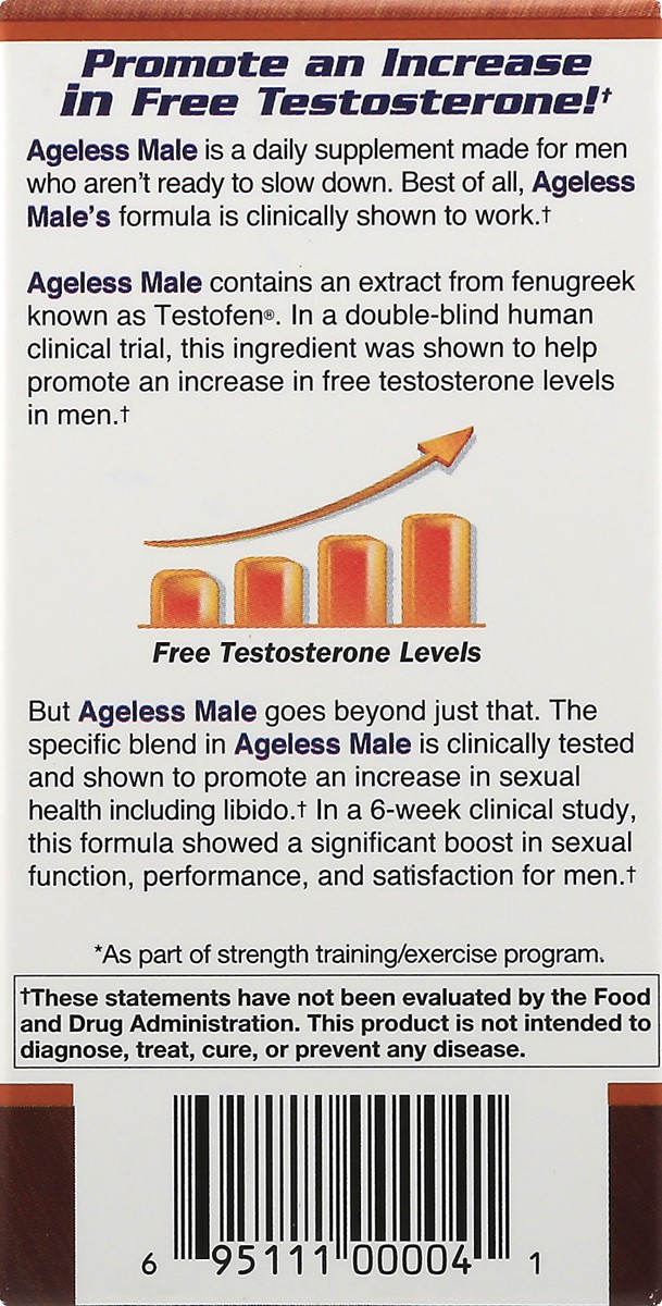 slide 5 of 9, Ageless Male New Vitality Ageless Male Tablets, 60 ct
