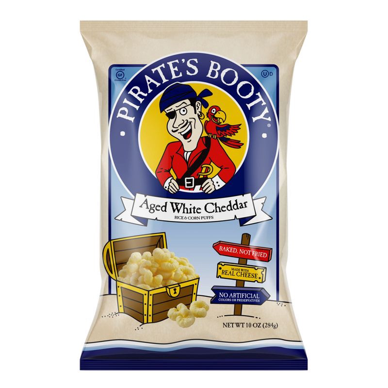 slide 1 of 4, Pirate's Booty Aged White Cheddar Cheese Puffs - 10oz, 10 oz