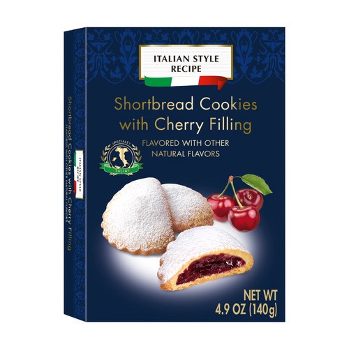 slide 1 of 1, Italiamo shortbread cookies, cherry filling, 4.9 oz