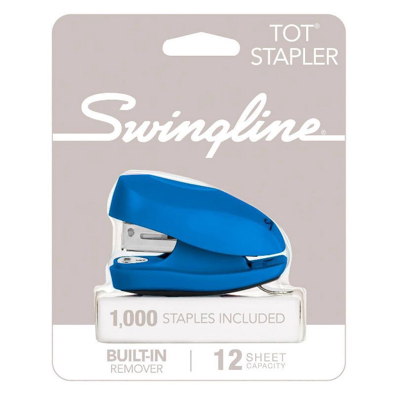 slide 4 of 11, Swingline Tot Mini Stapler (Color Will Vary): Smallest Kids Stapler, 12 Sheet Capacity, Metal & Plastic, Multicolor, 1 ct
