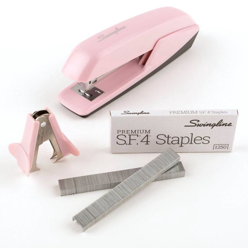 slide 8 of 12, Swingline 3-in-1 Stapler Set 1ct (Color Will Vary): Non-Powered Desk Tool, 15 Sheet Capacity, Metal & Plastic, Black, 1 ct, 15 sheets