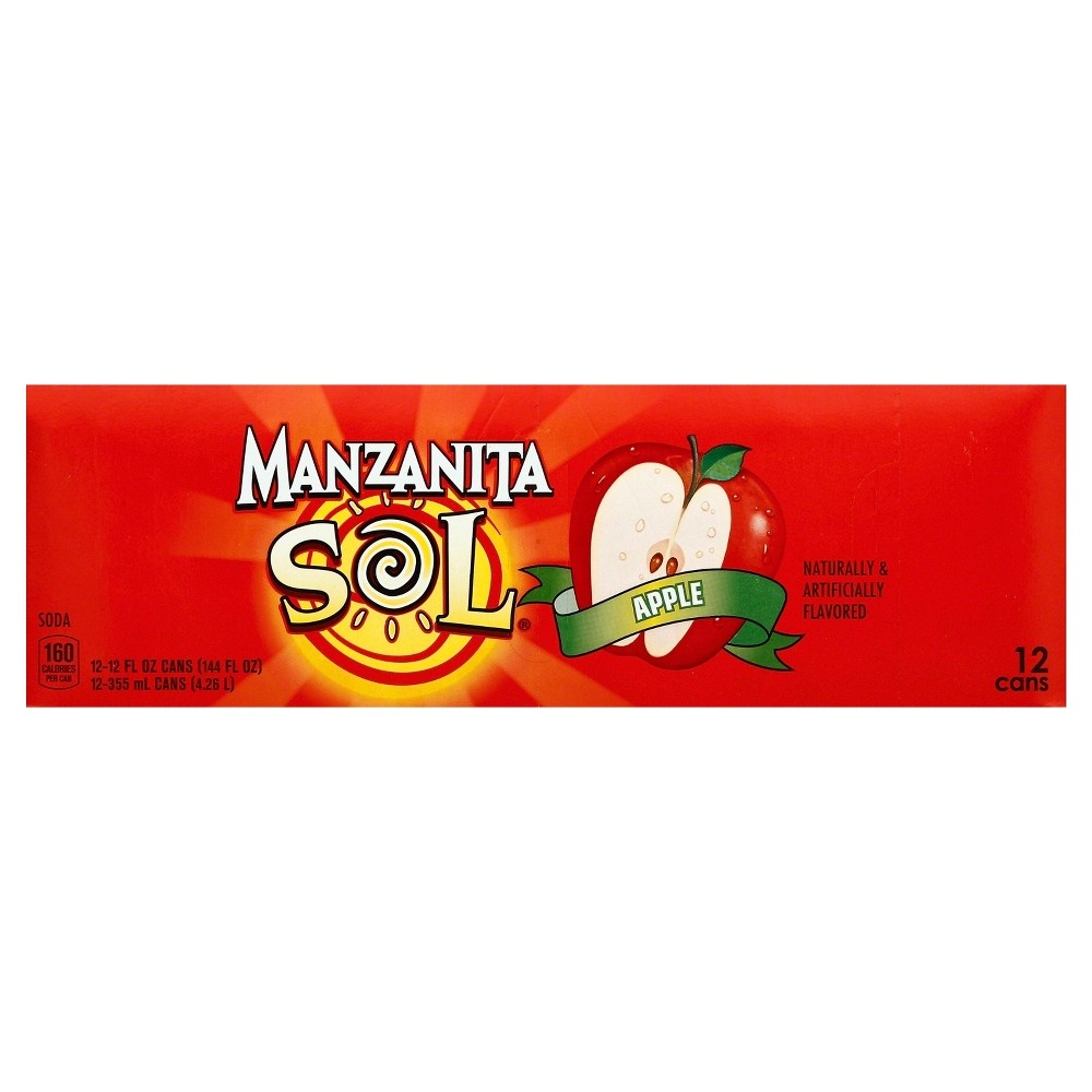 slide 2 of 5, Manzanita Sol Apple Soda, 12 ct, 12 fl oz