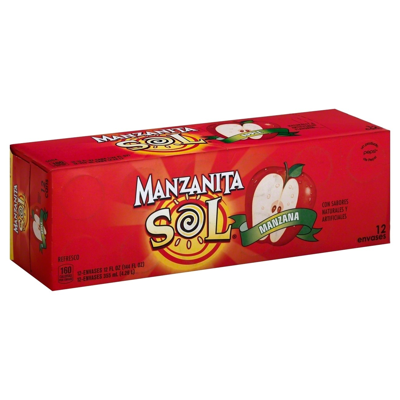 slide 1 of 5, Manzanita Sol Apple Soda, 12 ct, 12 fl oz