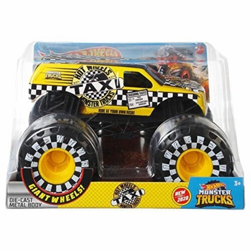 slide 1 of 1, Mattel Hot Wheels Monster Trucks Taxi Vehicle, 1 ct